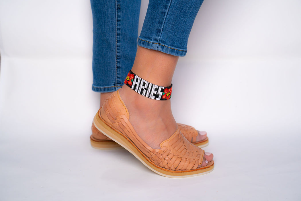 Zodiac Aries Beaded Anklet
