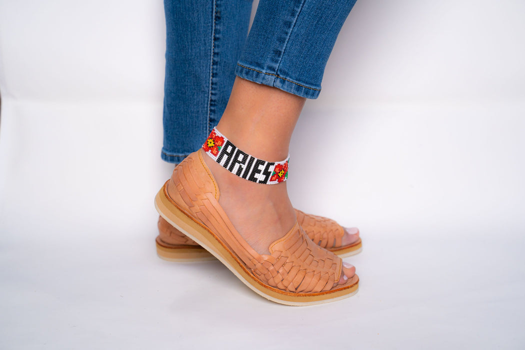 Zodiac Aries Beaded Anklet