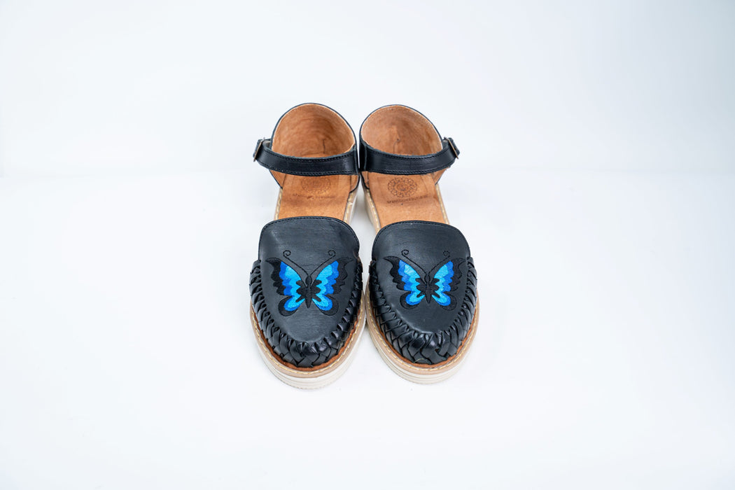 Black Butterfly Platform Huaraches