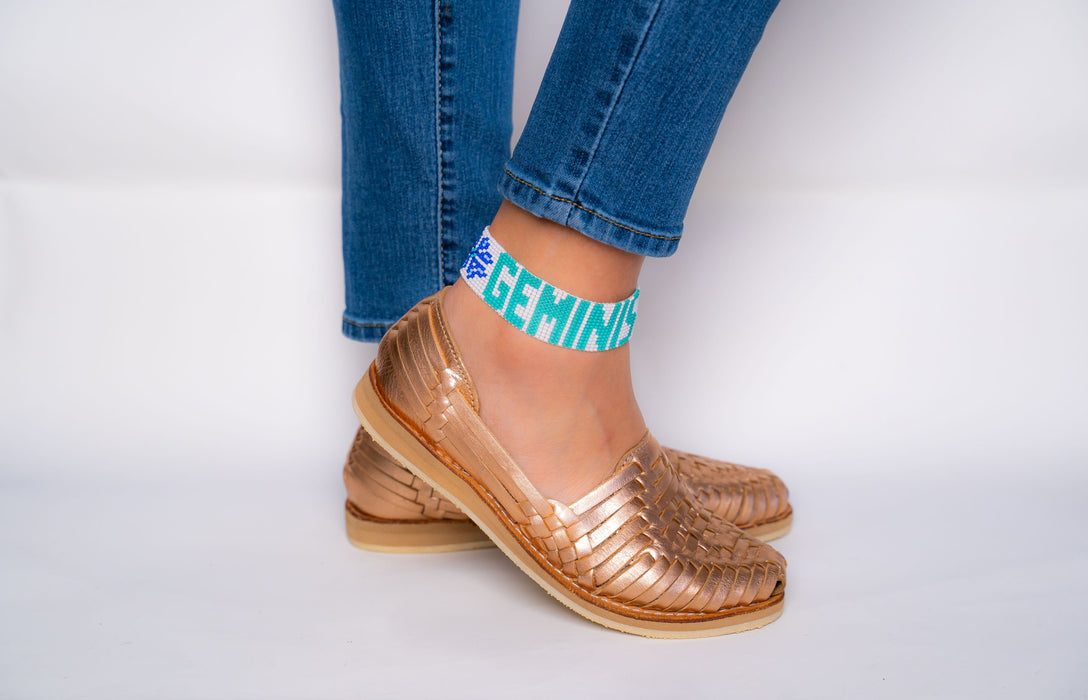 Zodiac Gemini Beaded Anklet