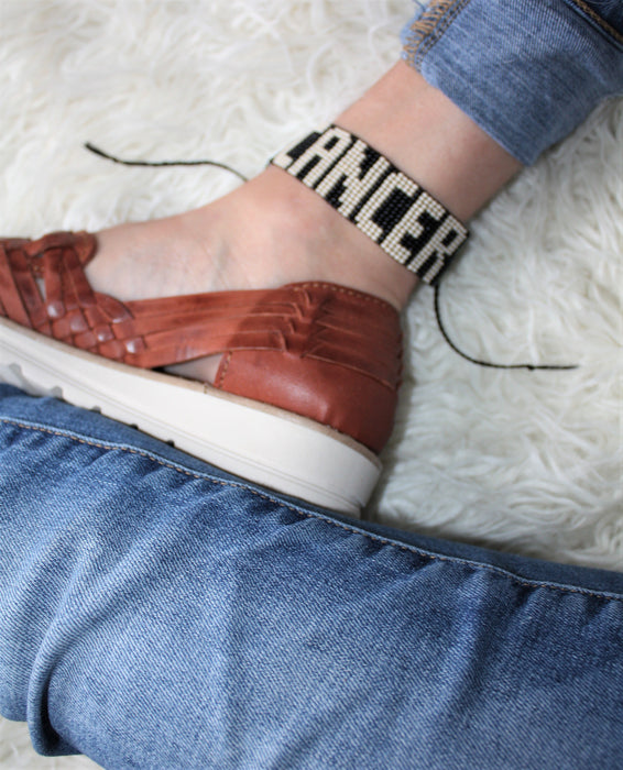 Zodiac Cancer Beaded Anklet