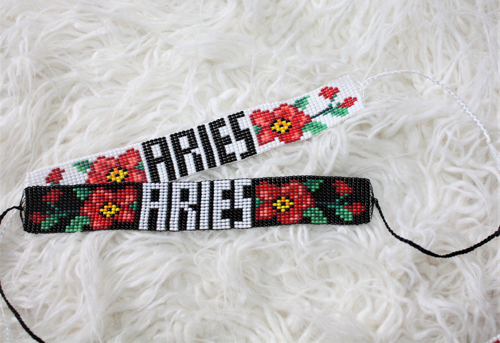 Zodiac Aries Beaded Anklet
