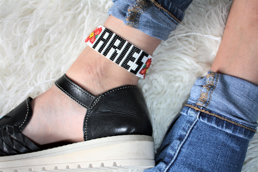 Zodiac Aries Beaded Anklet