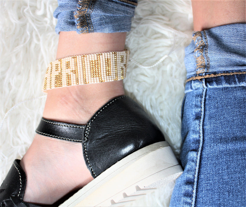 Zodiac Capricorn Beaded Anklet