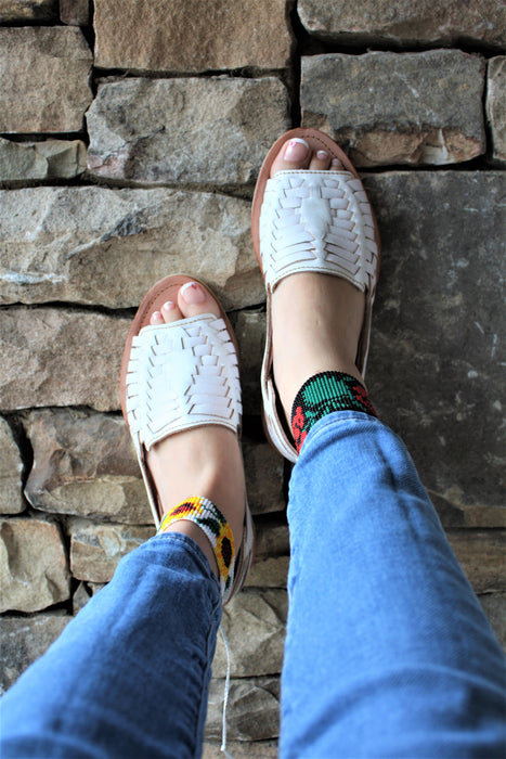 White Pacheco Huaraches