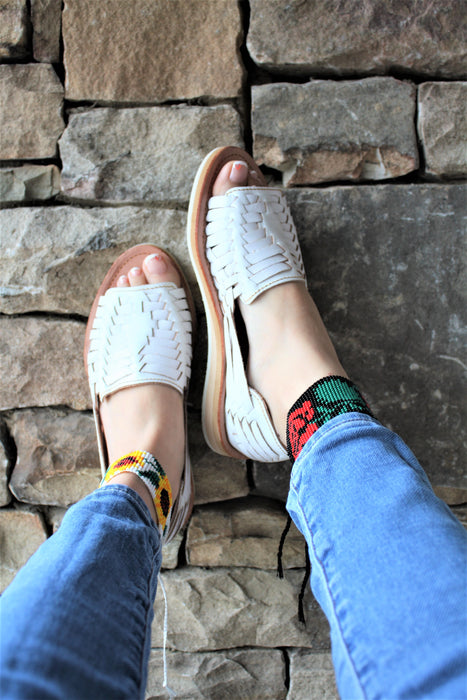 White Pacheco Huaraches