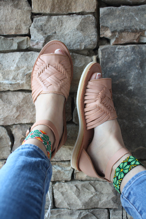 Nude Cross Open-Toe Huaraches