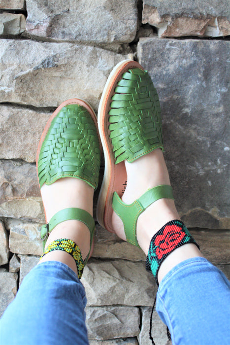 Green Classic Strap Huaraches