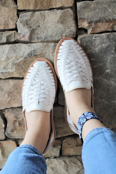 White Comfort Huaraches