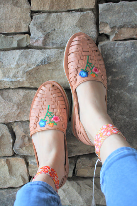 Nude Floral Comfort Huaraches