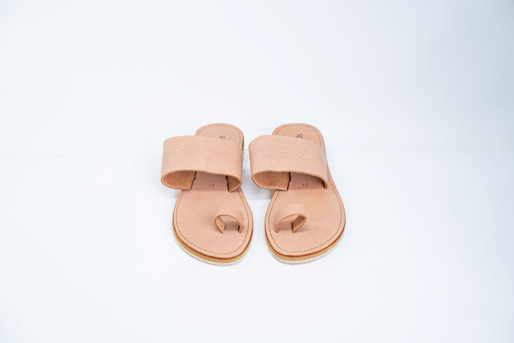 Playa (Beach) Floral Huaraches Nude Huaraches