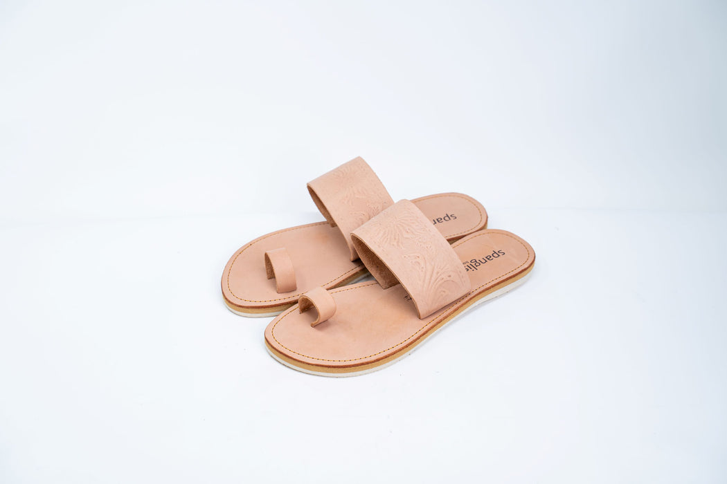 Playa (Beach) Floral Huaraches Nude Huaraches