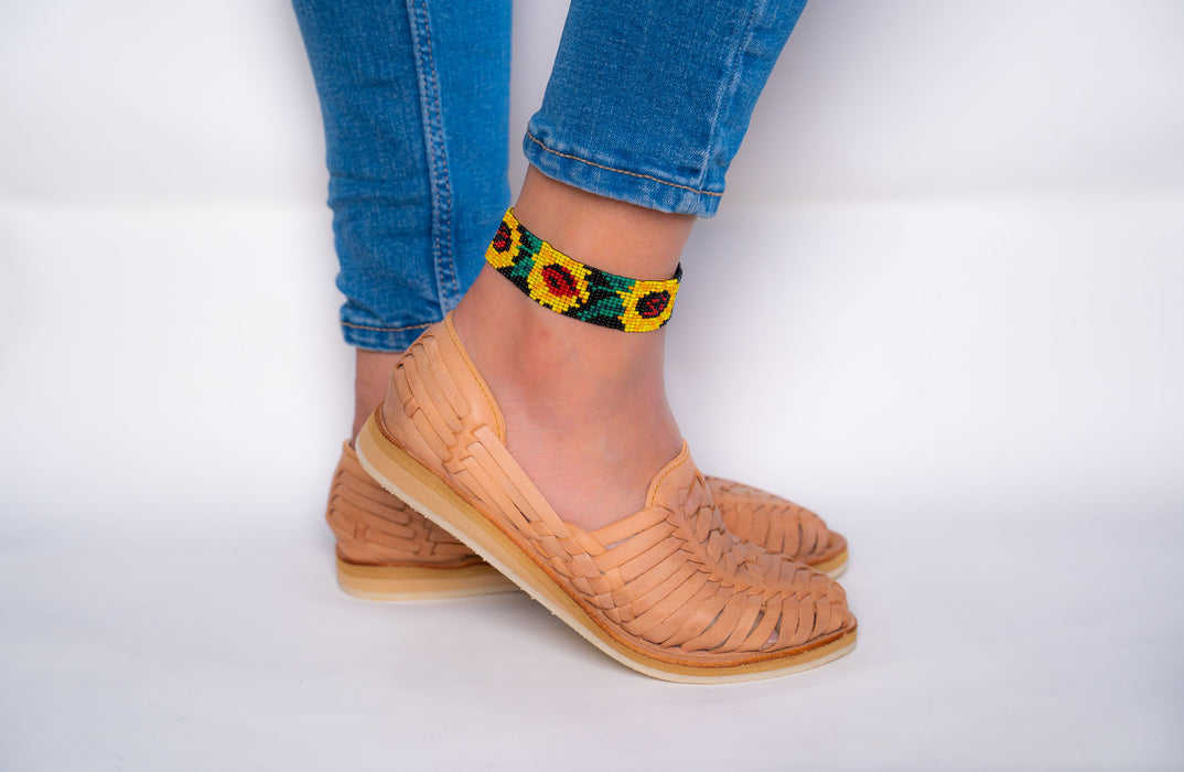 Beaded Sunflower Anklet
