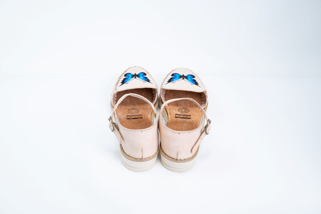 White Butterfly Platform Huaraches