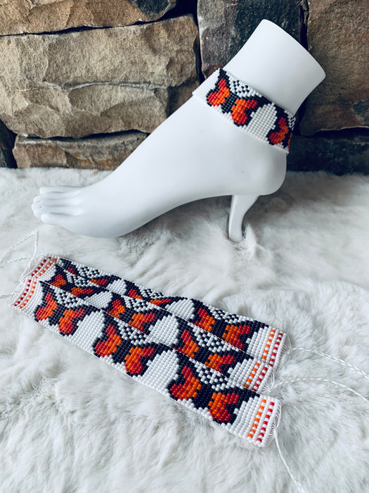 Orange Butterfly Anklet