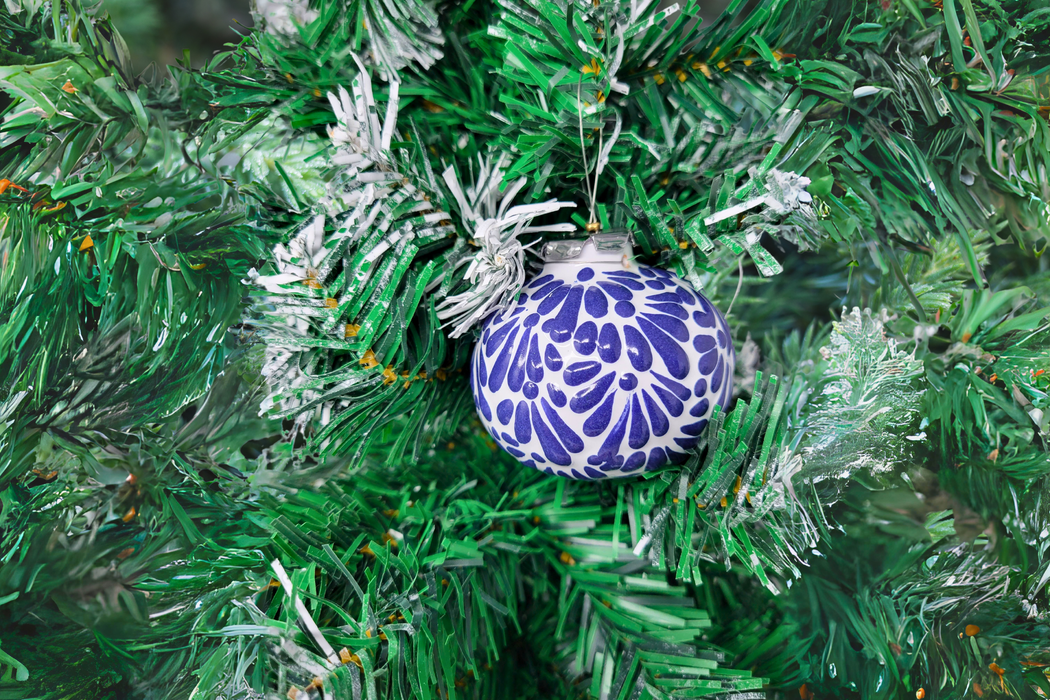 Mexican Holiday Magic: The Posada Box - Handcrafted Felt and Talavera Ornaments with Christmas Scented Candle